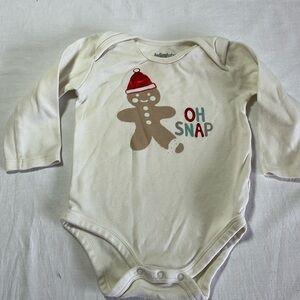 6-12M Indigo Baby gingerbread onesie